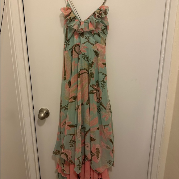 Beautiful mint and pink boho style  layered dress - Picture 4 of 7